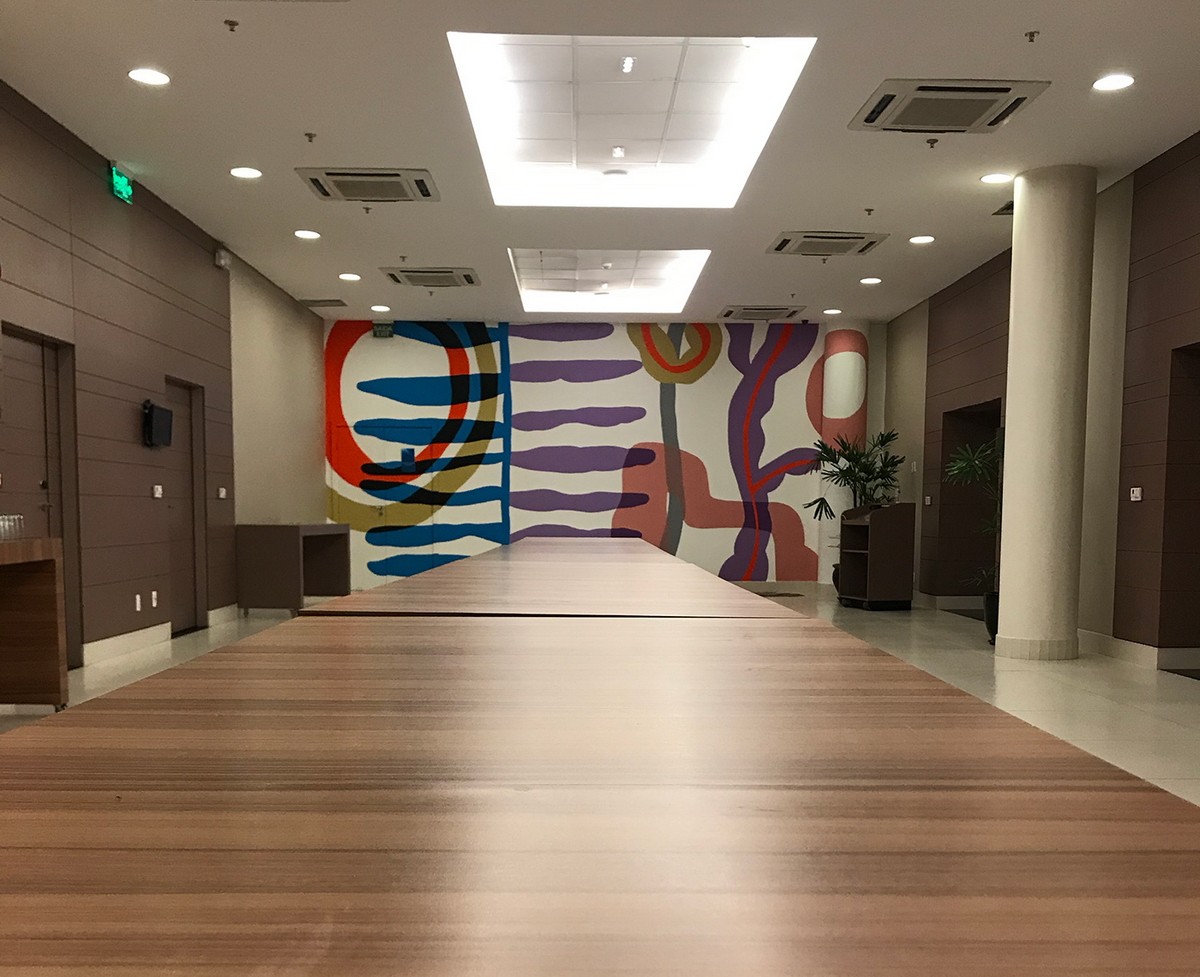 Decorative Mural at the Lobby of Novotel